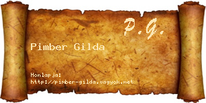 Pimber Gilda névjegykártya
